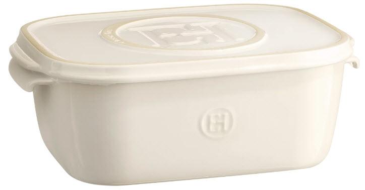 Keramika Emile Henry Emile Henry keramick Cheese Box na skladovn a servrovn sr, 3,5 l, slonov kost