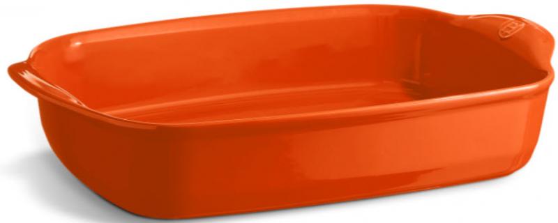 Kameninov ndob Emile Henry ULTIME zapkac msa obdlnkov 42,5x28x8,5 cm, barva oranov Toscane